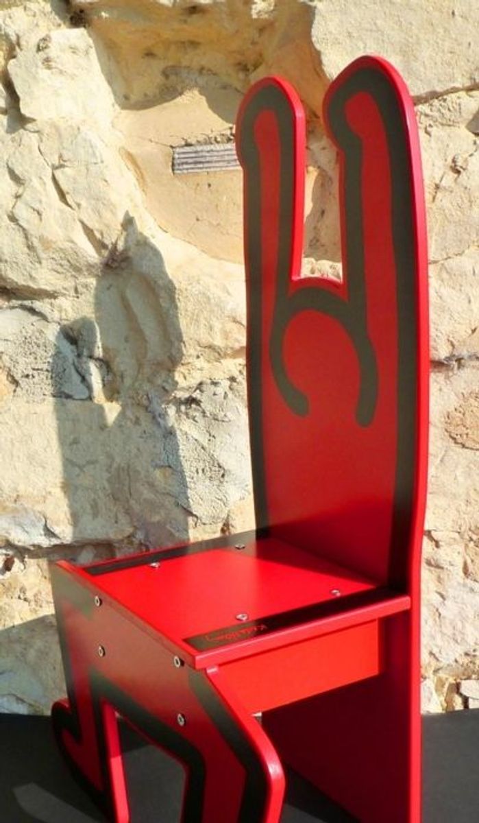 Keith Haring Kinderstoel / Decoratief Object Rood (nieuw!) image 15