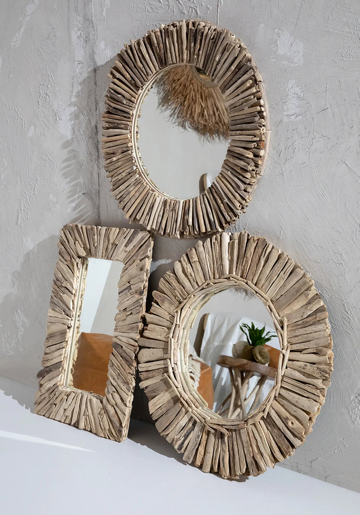 Bazar Bizar | De Driftwood Halo Spiegel - Naturel - M image 6