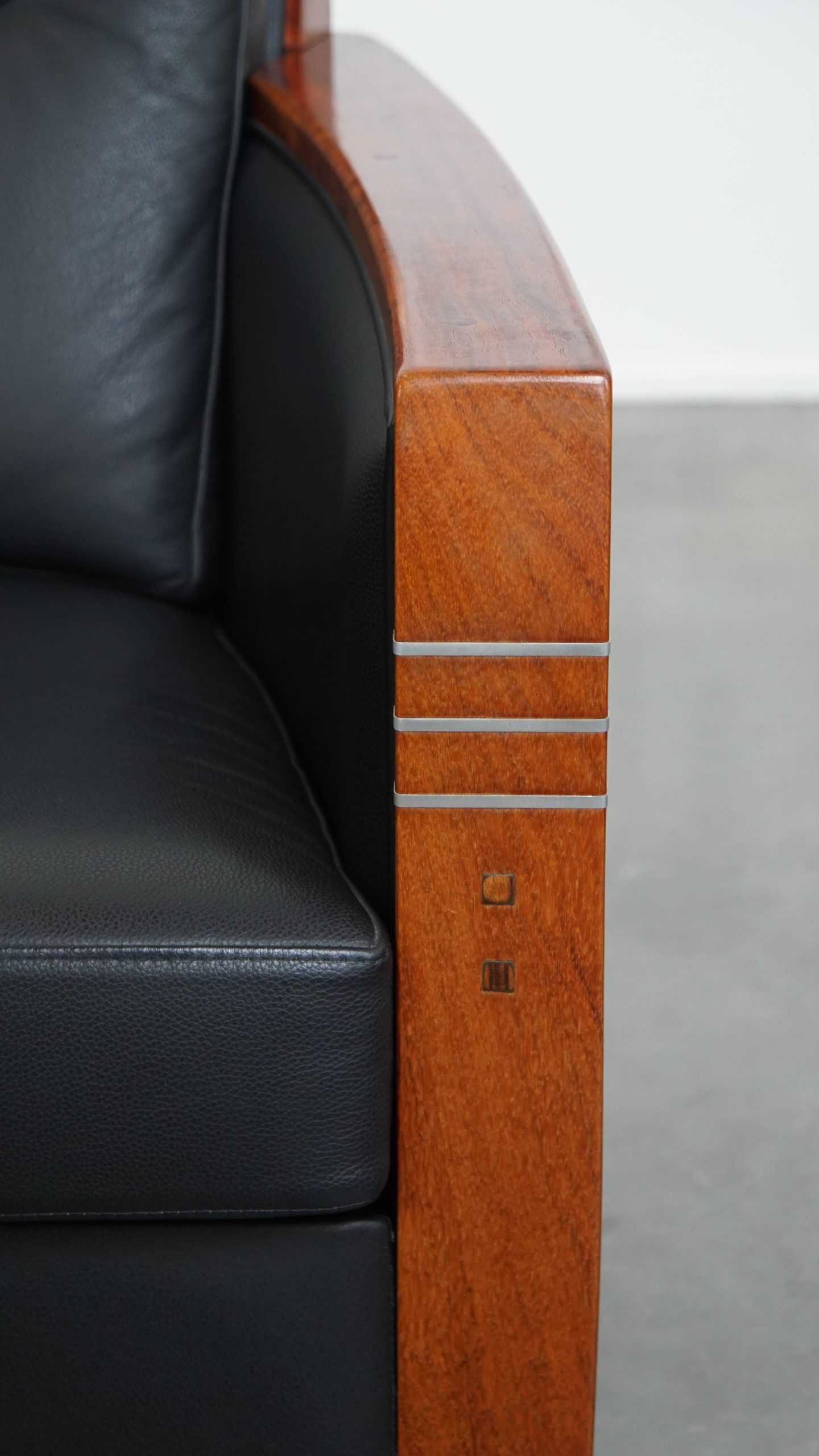 Luxe Art Deco Schuitema Design Fauteuil Model Frank Uit De Decoforma Serie Met Zwart Leer image 10