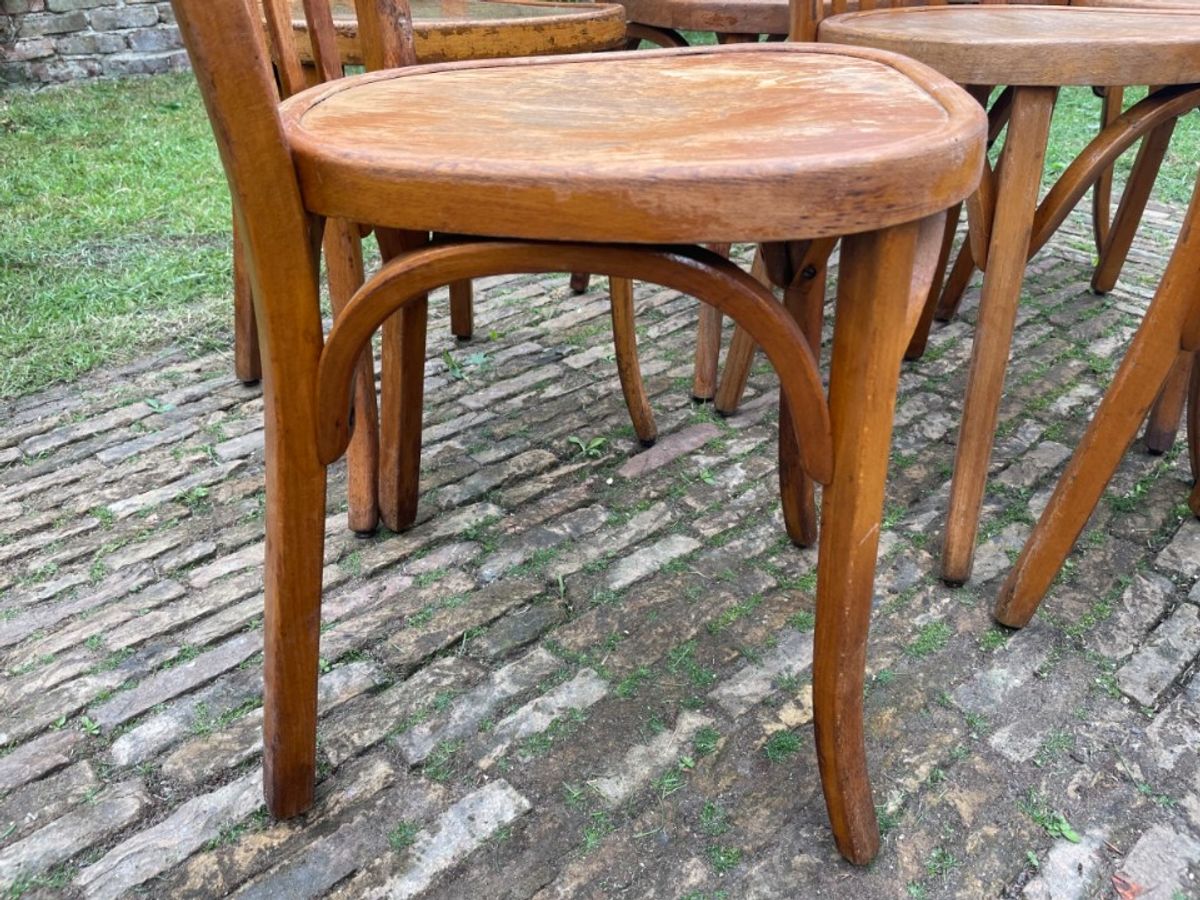 6 + 1 Baumann Bistrostoelen Keukenstoeln Café Stoelen Frans image 12