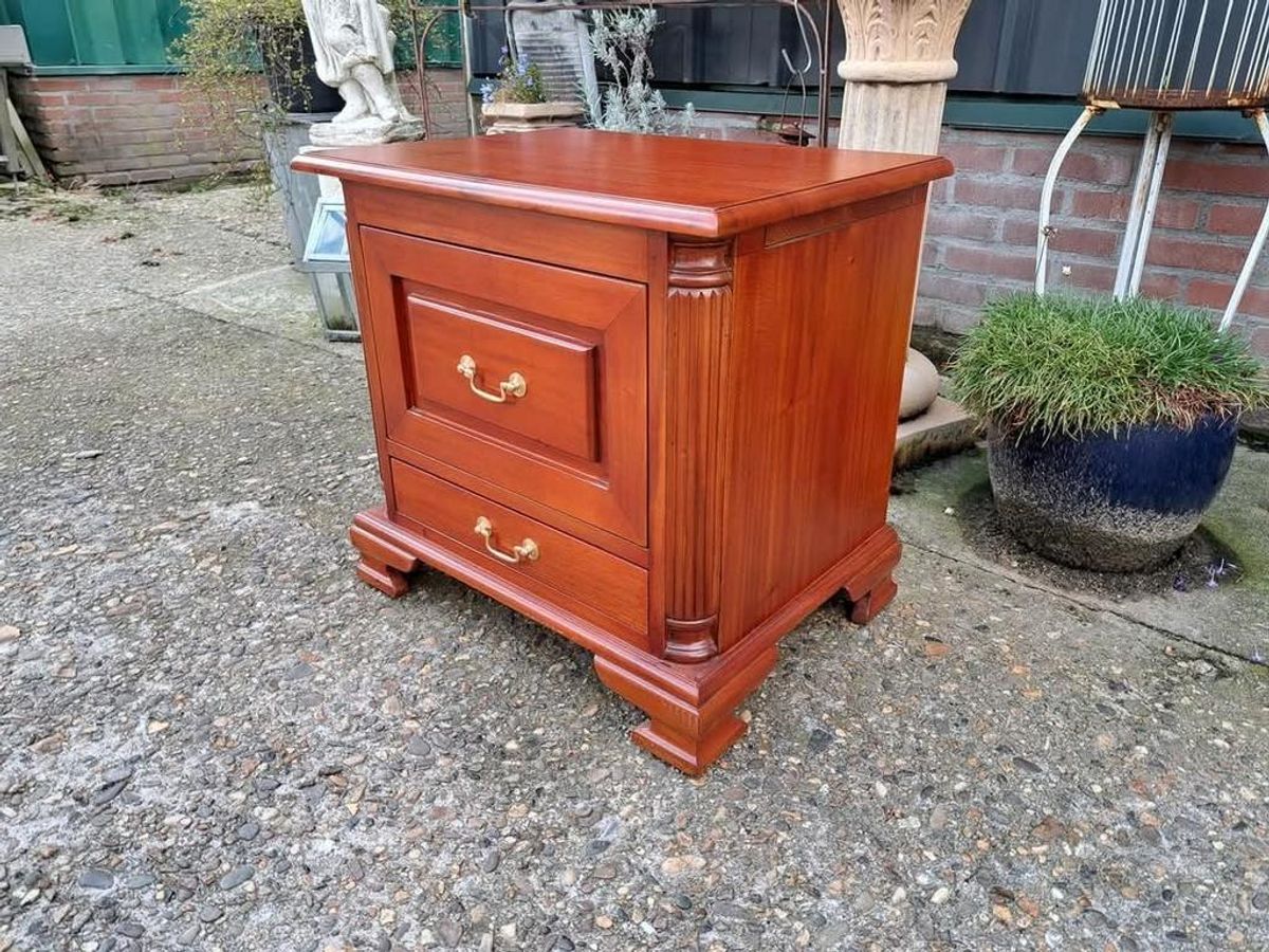 Klassiek Engels Bureau Ladekast, Nachtkastje Bijzettafel Met image 3