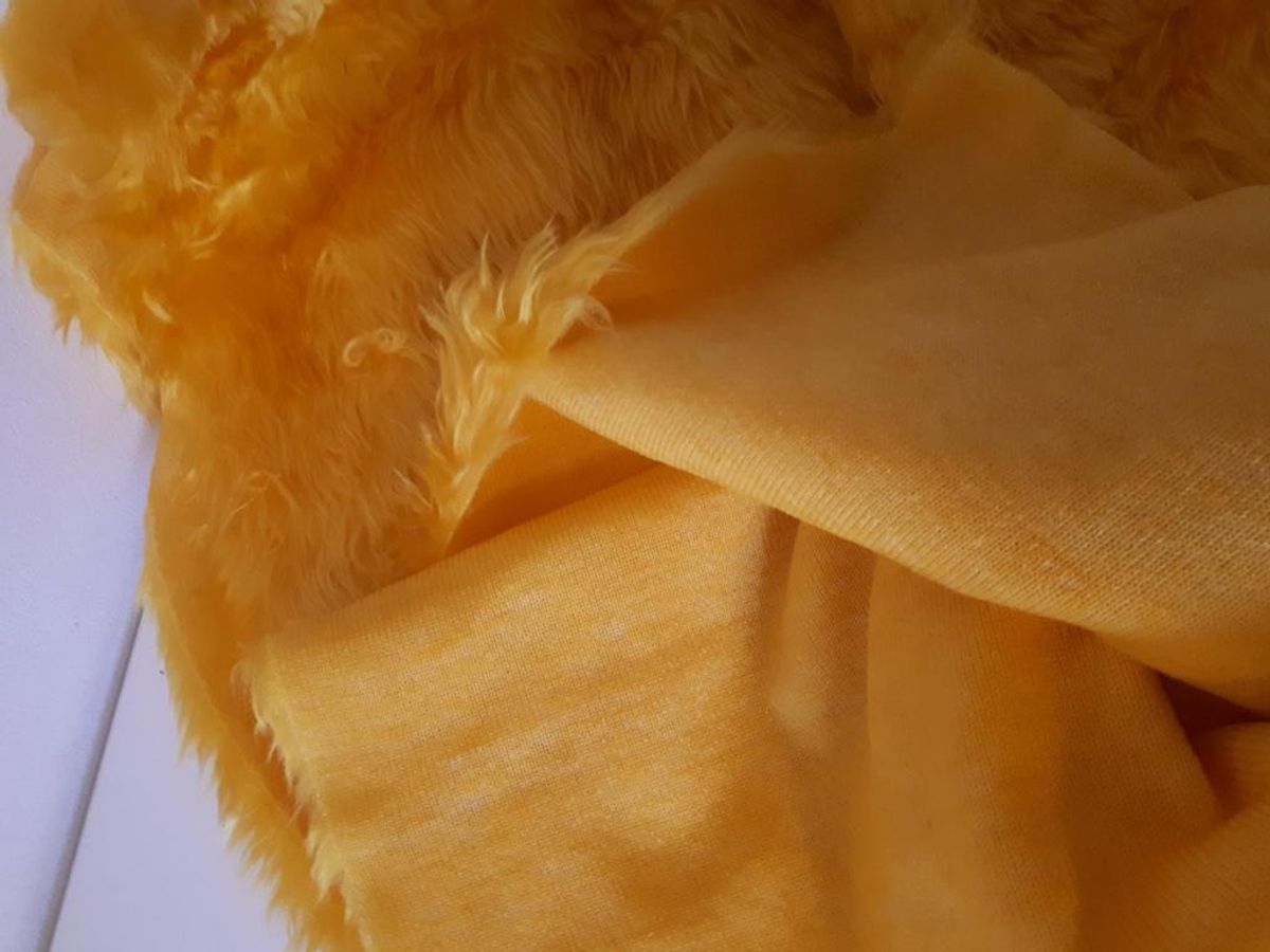 * Vintage Sprei Plusch Retro Deken Jaren 70 Gele Deken image 4