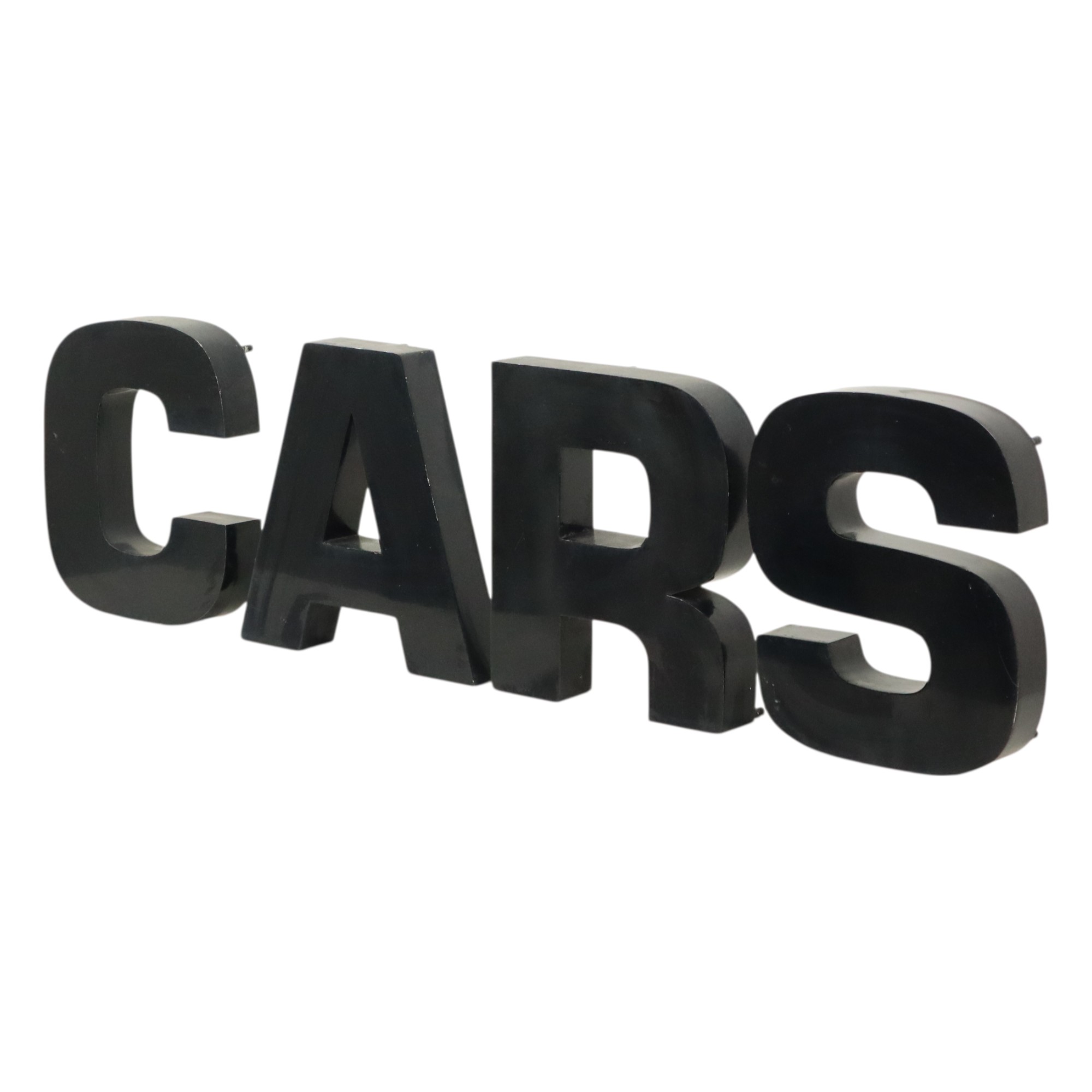 Grote Metalen Letters Cars Zwart Gelakt Reclame Mancave image 2