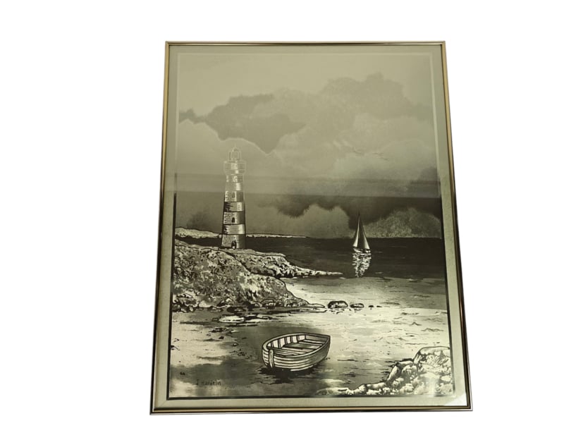 Jean Roy Hardelin - Goudfolie Afbeelding - Gesigneerd - Frankrijk - 1970's image 2