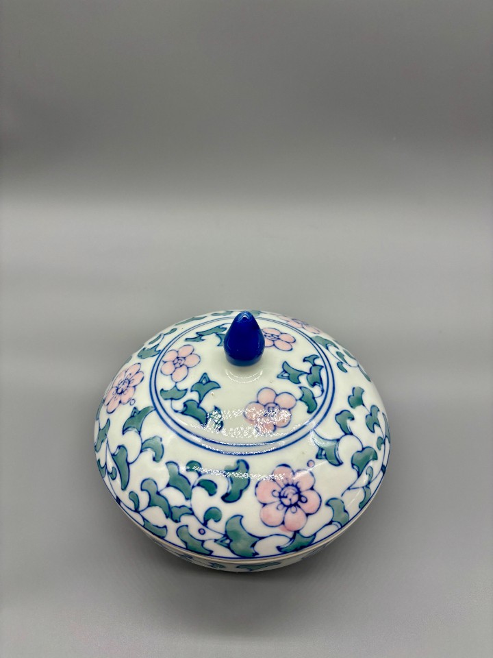 Vintage Pastel Chinees Dekselpot image 7