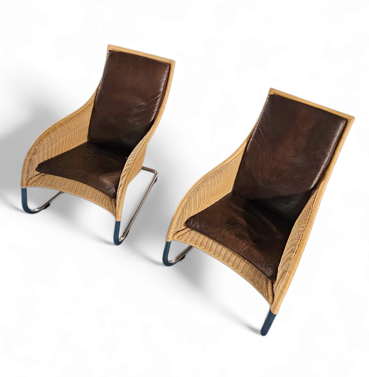 2 X Weighty Rattan Lounge Chair 1990s image 4