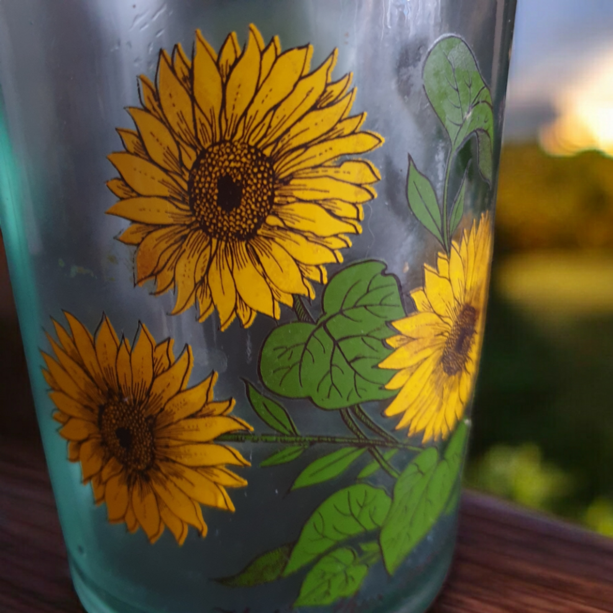 Vintage Glazen Voorraadpot Met Kurk & Zonnebloemen image 7