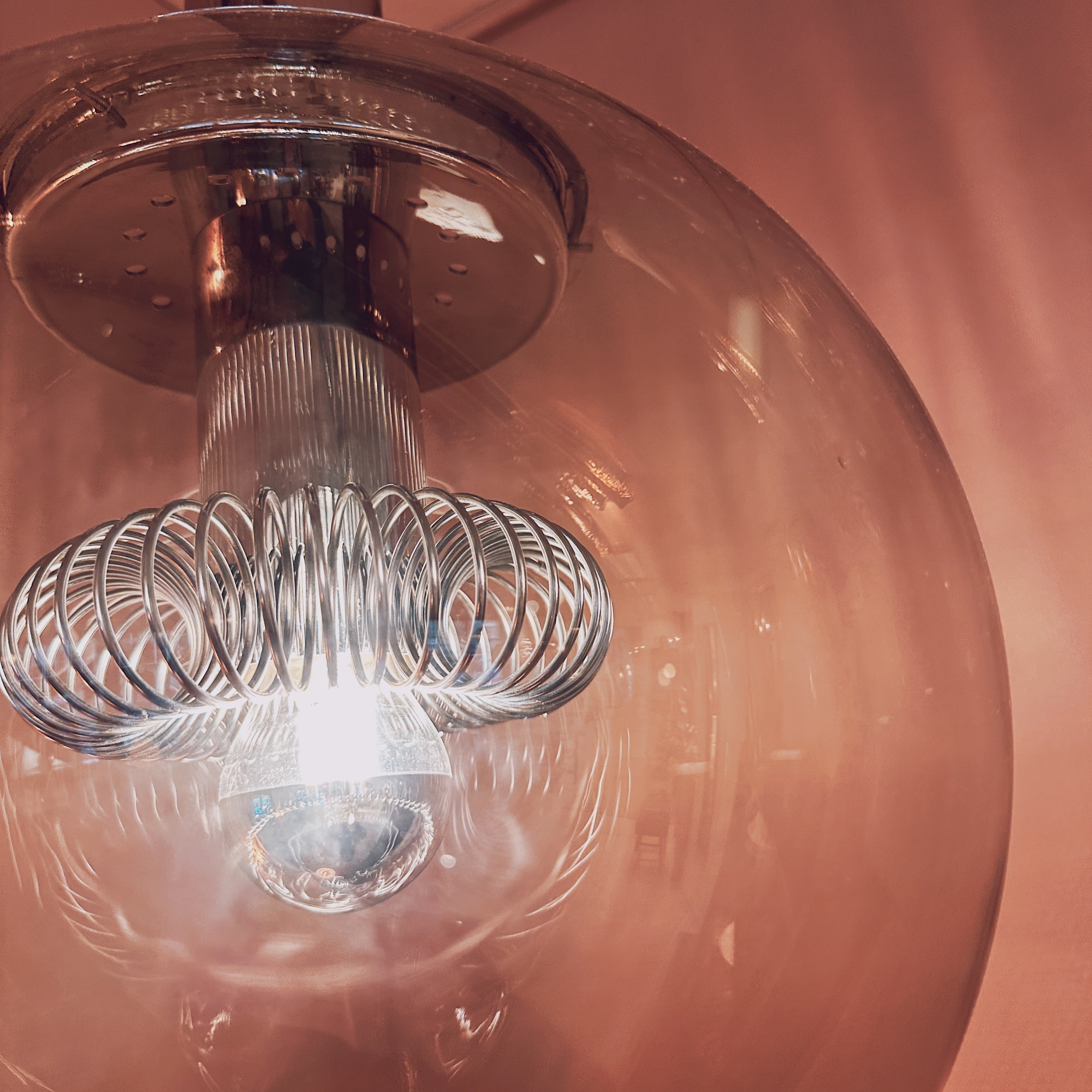 1970 Italian Chrome Globe Light image 8