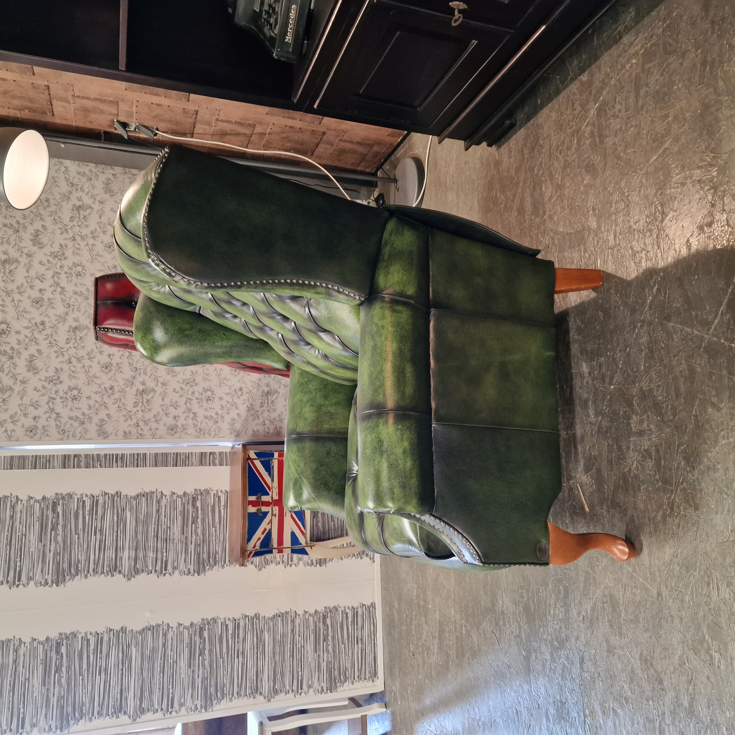 Chesterfield Lazychester Relaxfauteuil (m) - Antiek Limoen Groen Met Knopenzit image 7