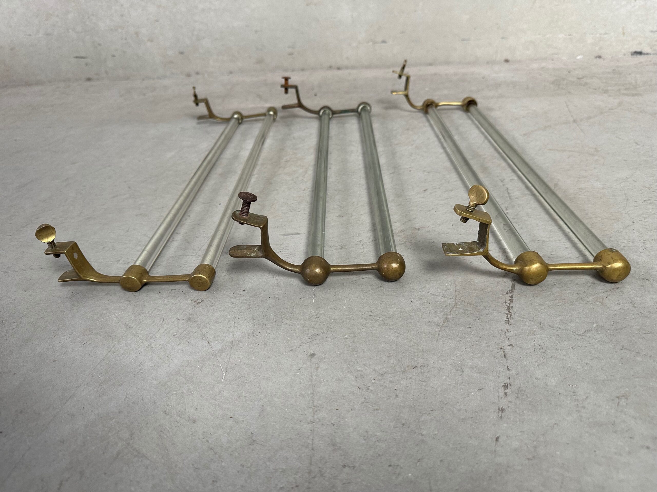 Art Deco Handdoekhouder – Glas En Messing image 5