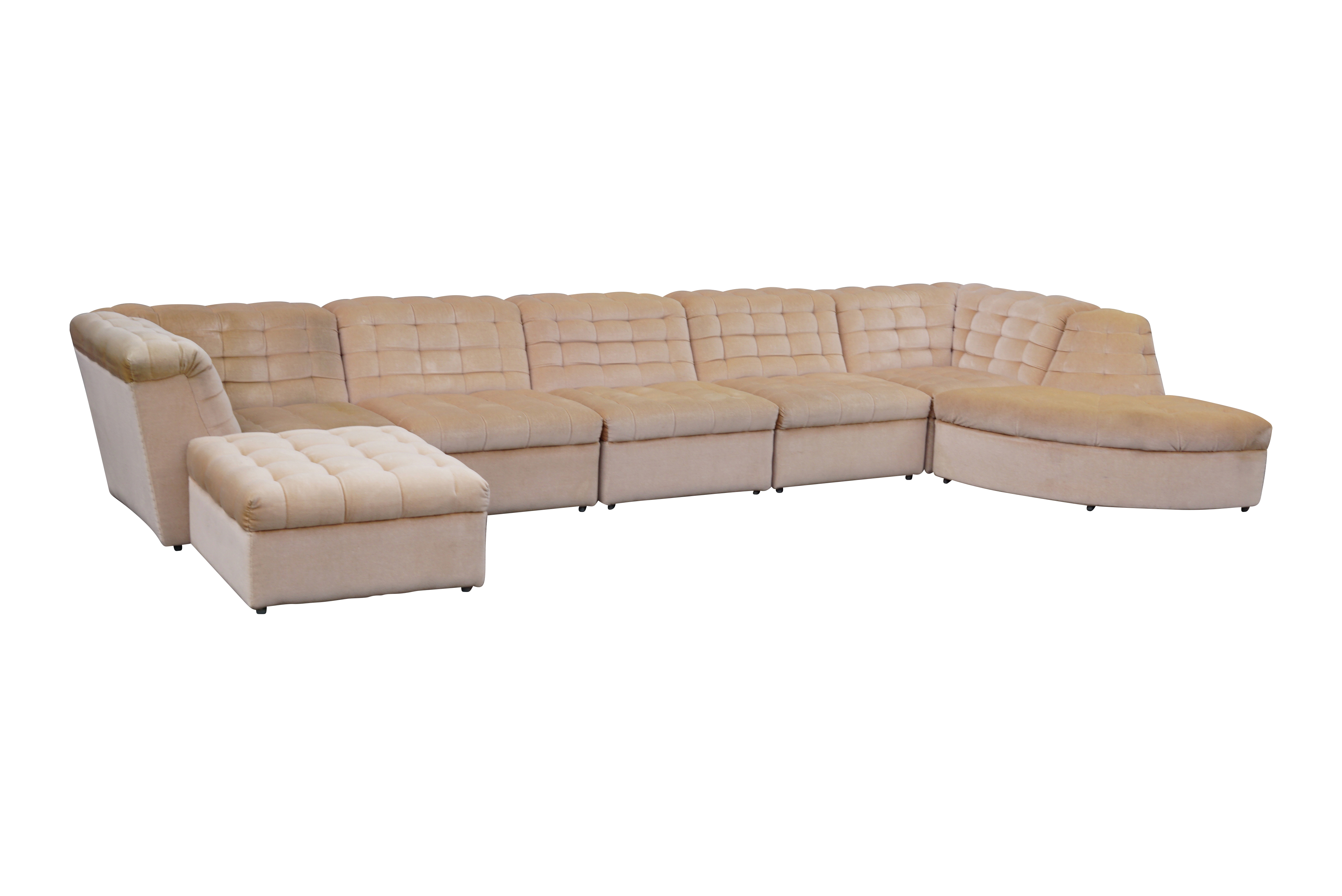 Vintage Laauser Modulaire Zitgroep Velours 6-zits image 6