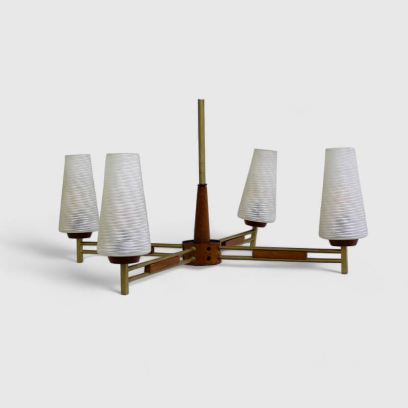 Vintage Plafondlamp, 4-Armige Lamp image 2