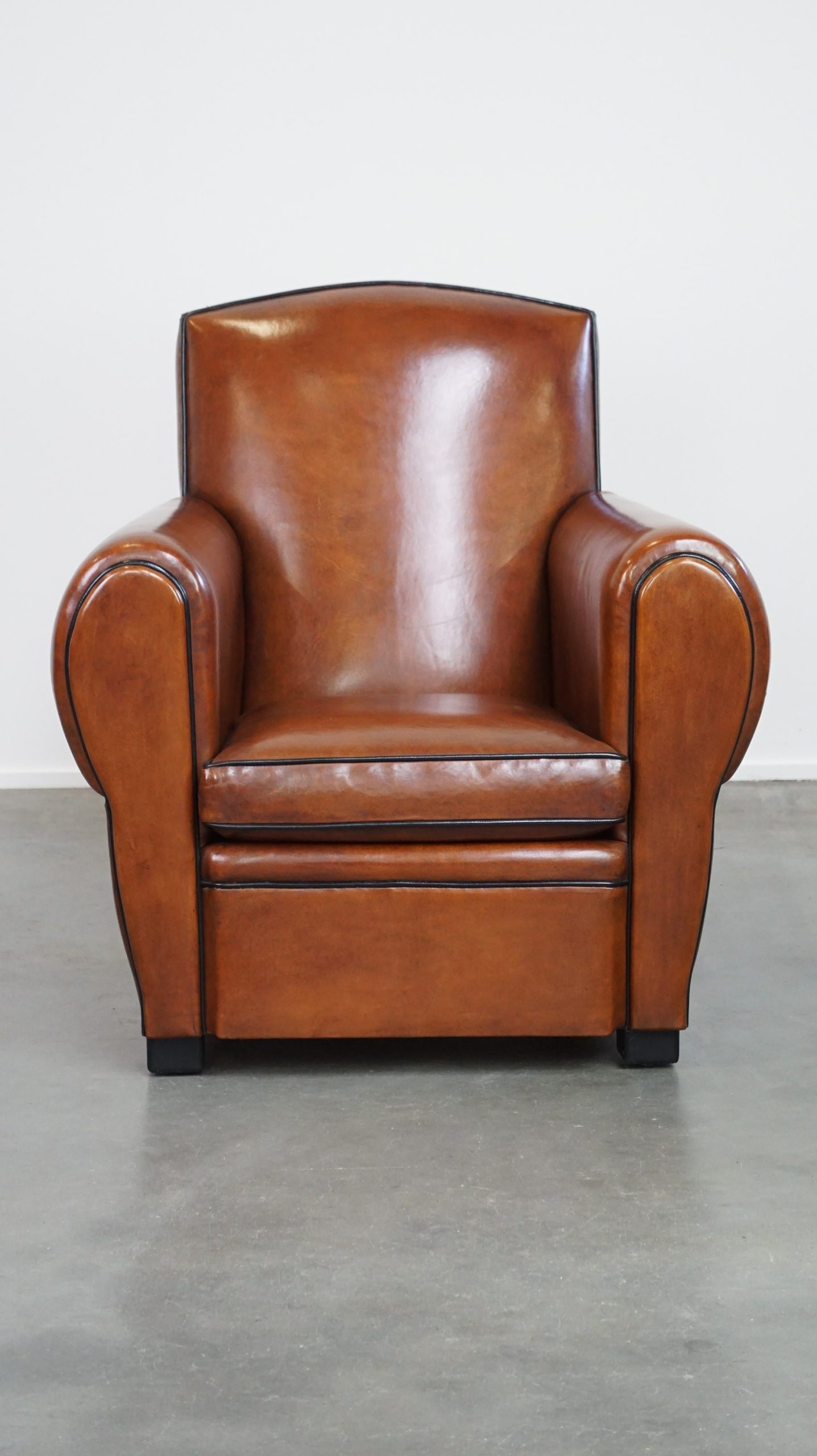 In Zeer Mooie Staat Verkerende Schapenleren Design Fauteuil/ Armchair image 3