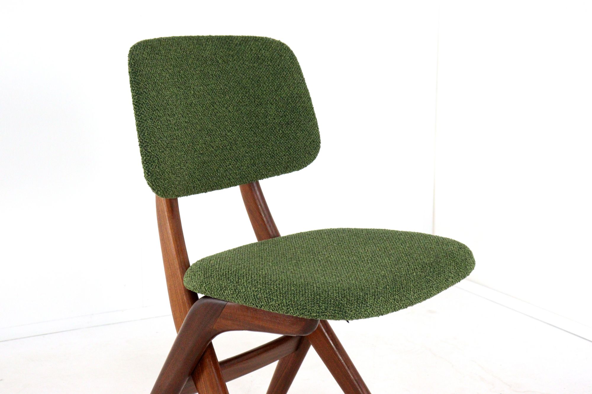 Set 6 Scissor Chairs Stoelen Attr Louis Van Teeffelen Vintage image 6