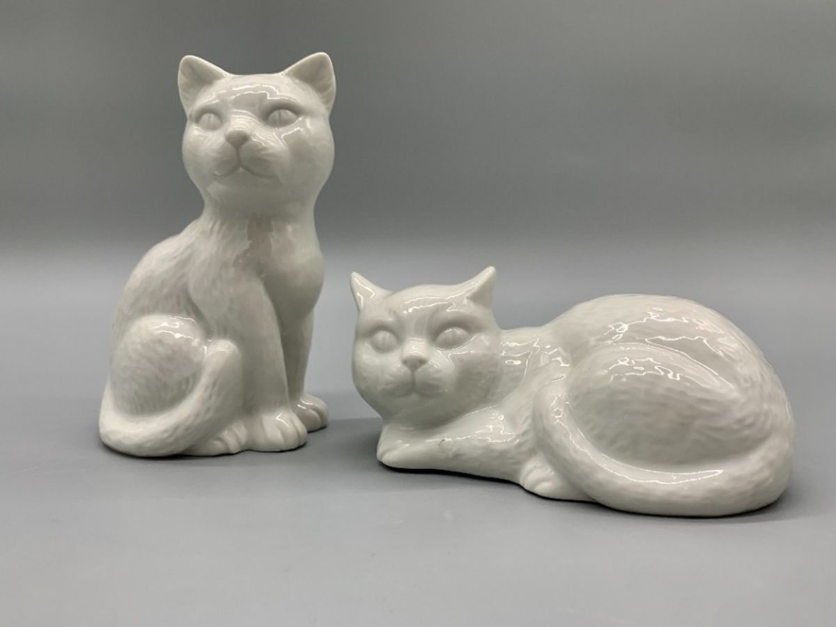 Decoratie Katten Wit Porselein Set image 4