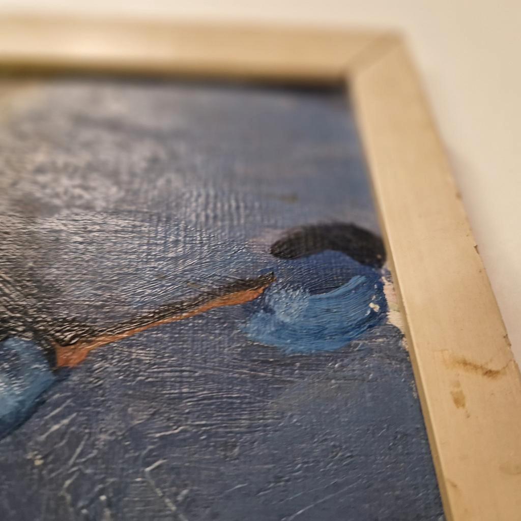 Mari Trappeniers Oud Schilderij Portret Olieverf Op Doek image 7