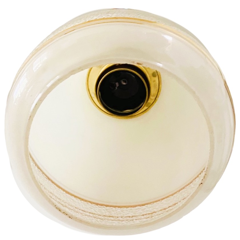 Vintage Hanglampje Beige Glas Goud image 6