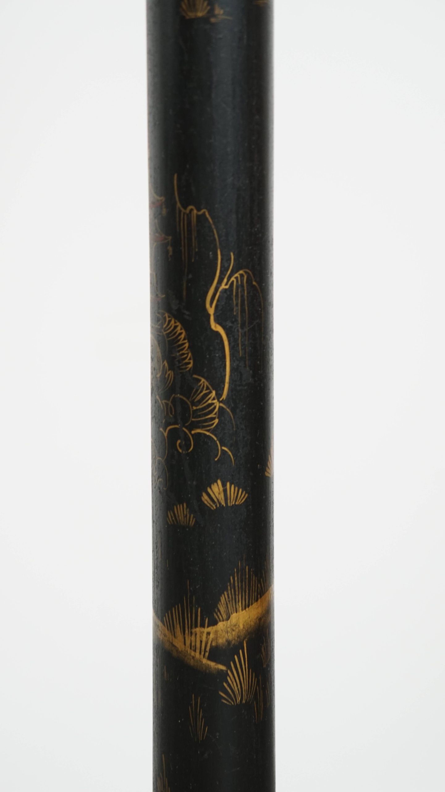 Prachtige Antieke Engelse Staande Lamp Uit Begin 1900 In Japanse Stijl Met Uniek Schilder Werk image 8