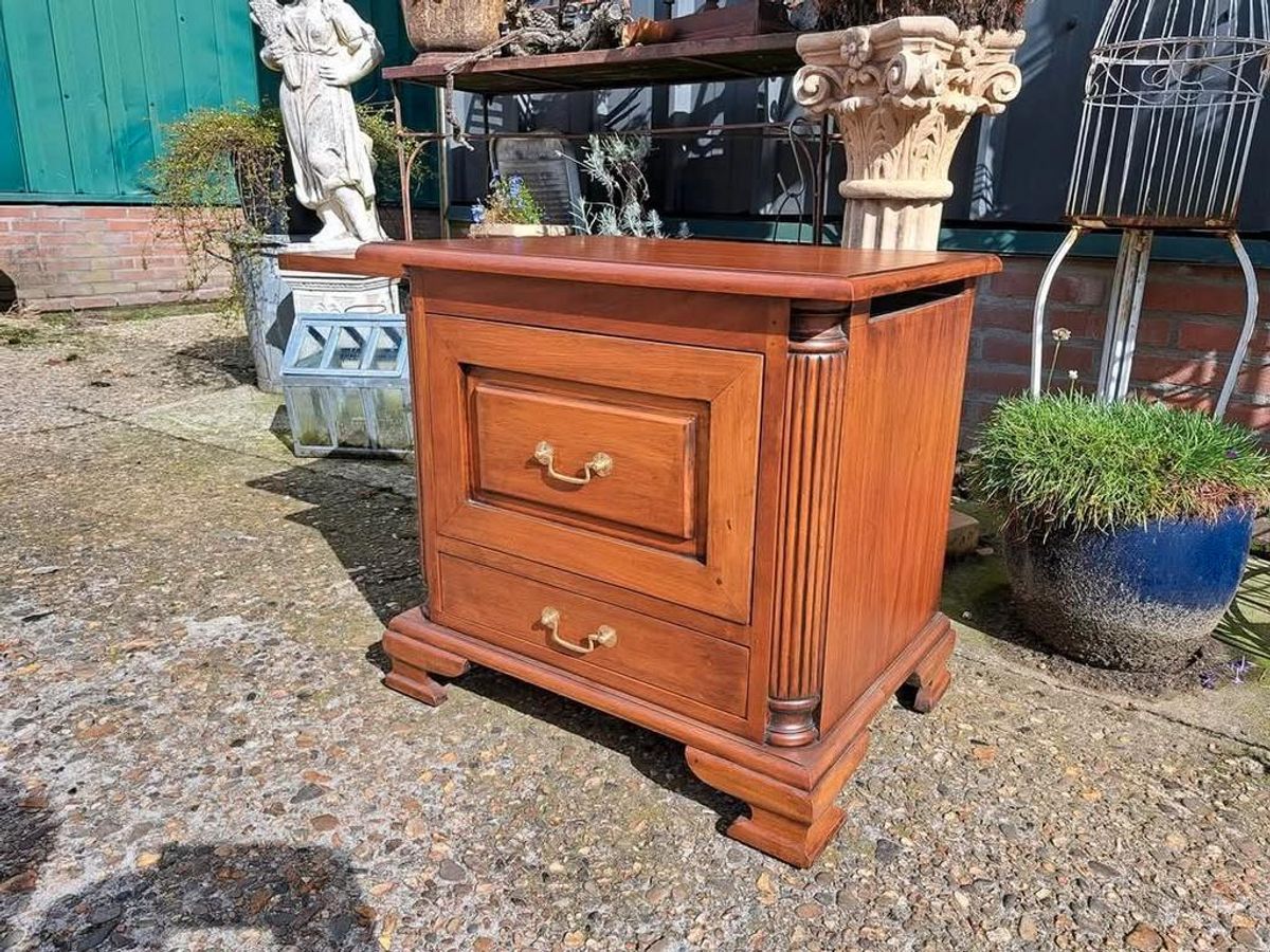 Klassiek Engels Bureau Ladekast, Nachtkastje Bijzettafel Met image 3