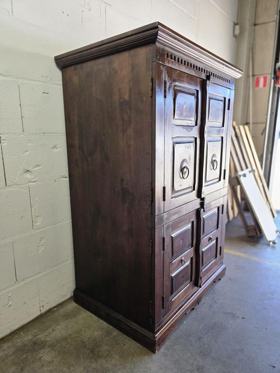 Vintage Stoere Houten Kast / Leggerkast / Opbergkast image 16