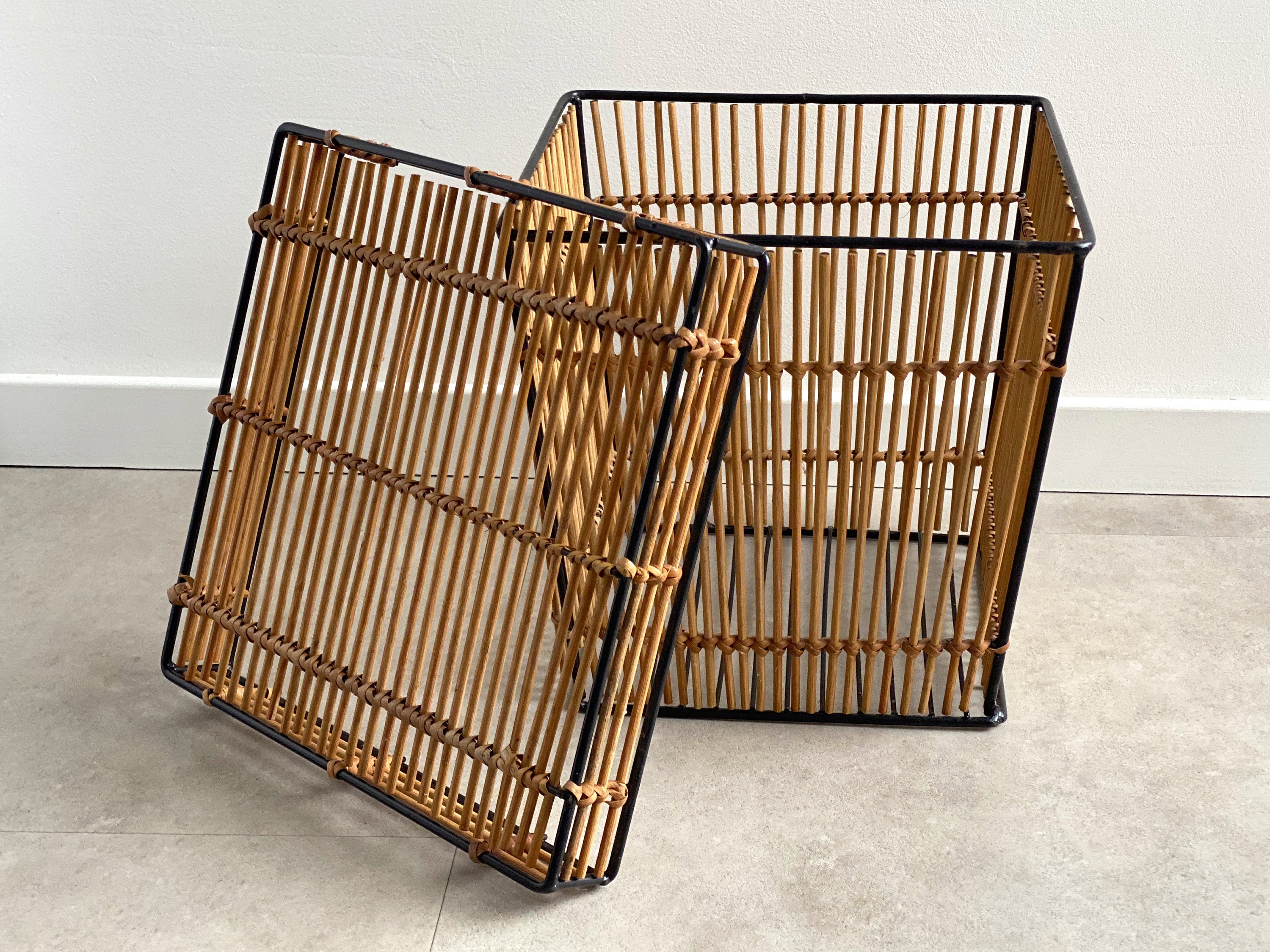 Mid Century Rohe Noordwolde Rotan Mand image 4