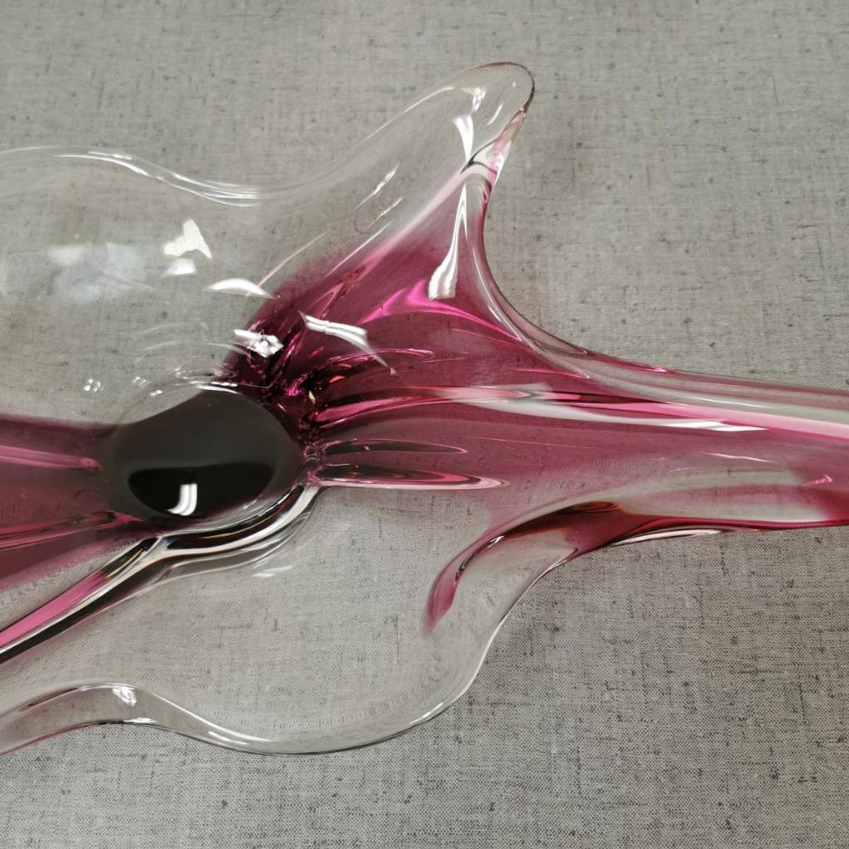 Vintage, Murano Glazen Schaal, Fruitschaal Serveerschaal Gekleurd Glas image 4
