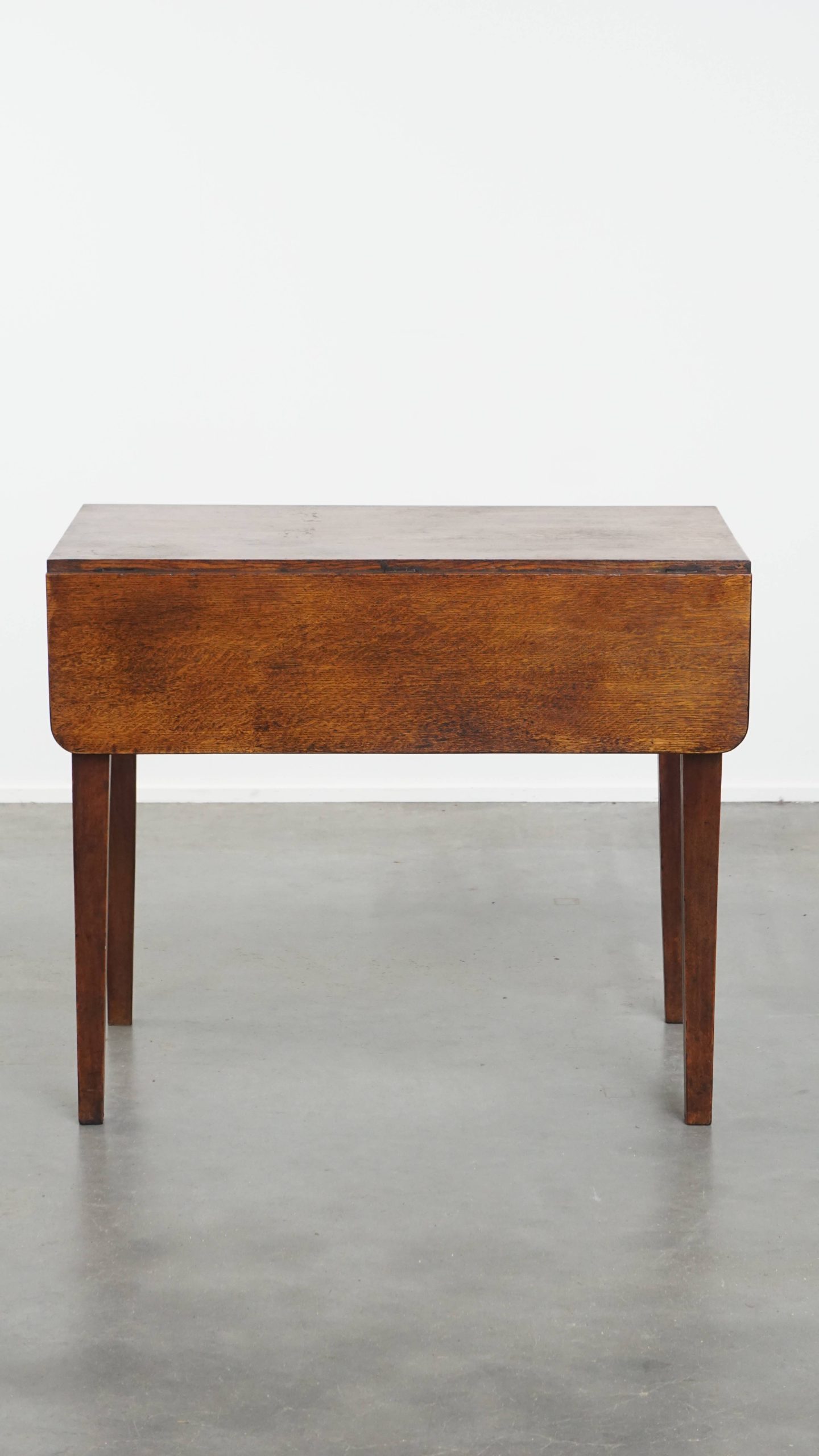 Leuke En Praktische Engelse Antieke Pembroke/ Side Table/ Eettafeltje Van Eikenhout image 5