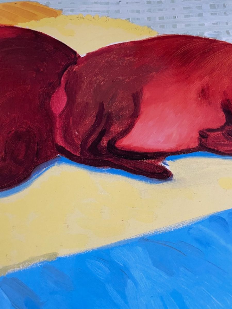 David Hockney, Dog Paintings 38 Salts Mill 1995. image 4