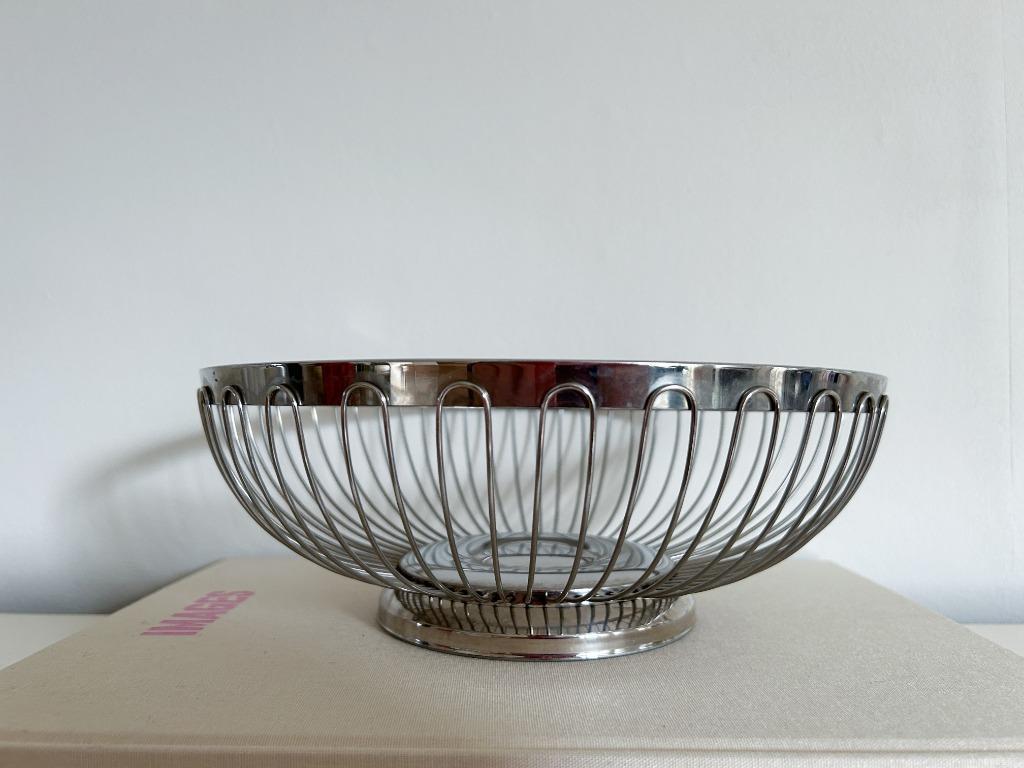 Rvs /chroom / Zilver Draadmand / Broodmand / Fruitschaal image 2