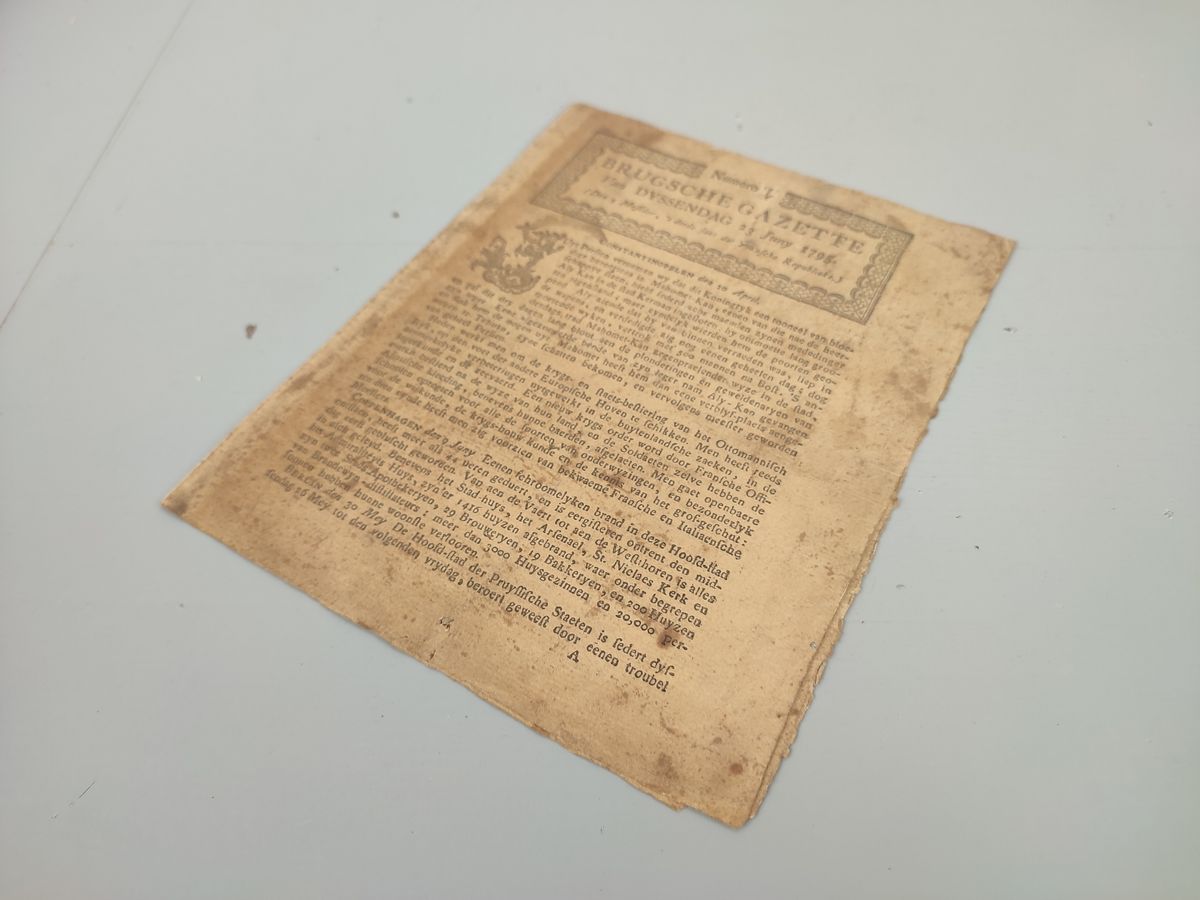 1e Editie Brugsche Gazette 1795 image 3