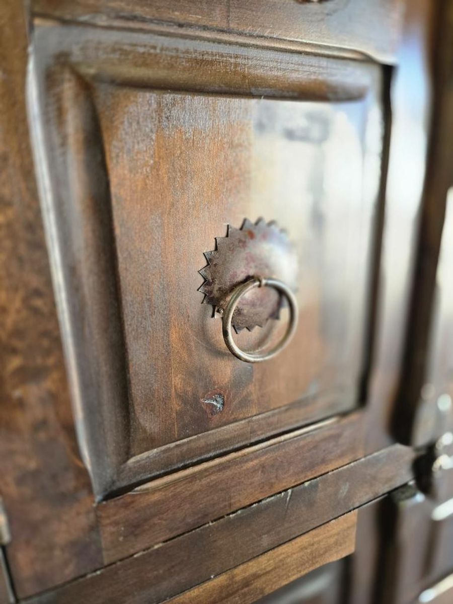 Vintage Stoere Houten Kast / Leggerkast / Opbergkast image 7