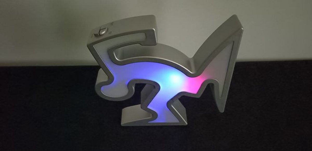 Keith Haring La Linea Lamp Osvaldo Cavandoli Zilver (nieuw In Originele Verpakking) image 14