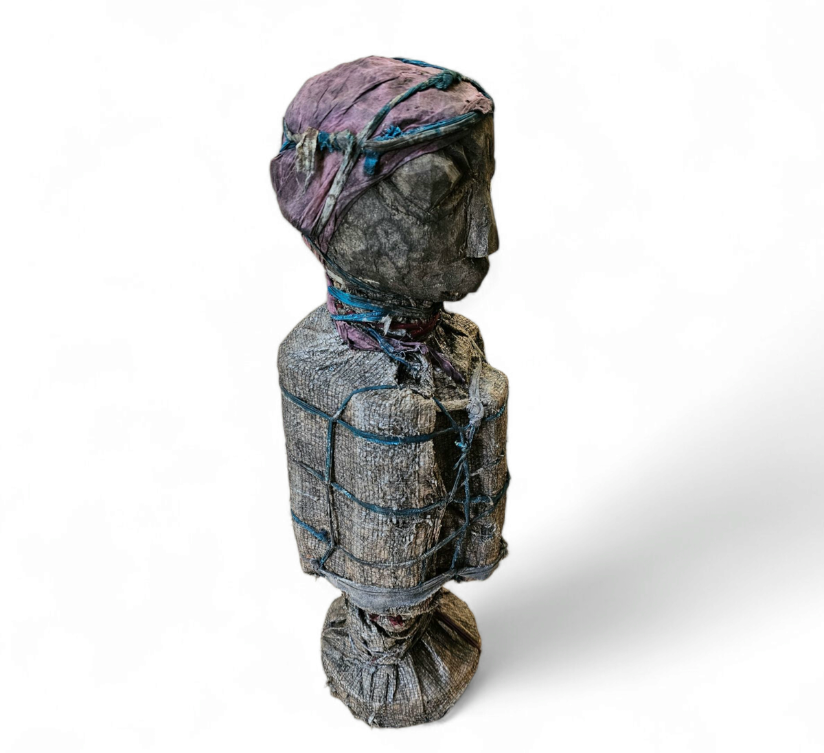 African Sculpture / Multi Material Figure / Height 65 Cm / 1970s image 5
