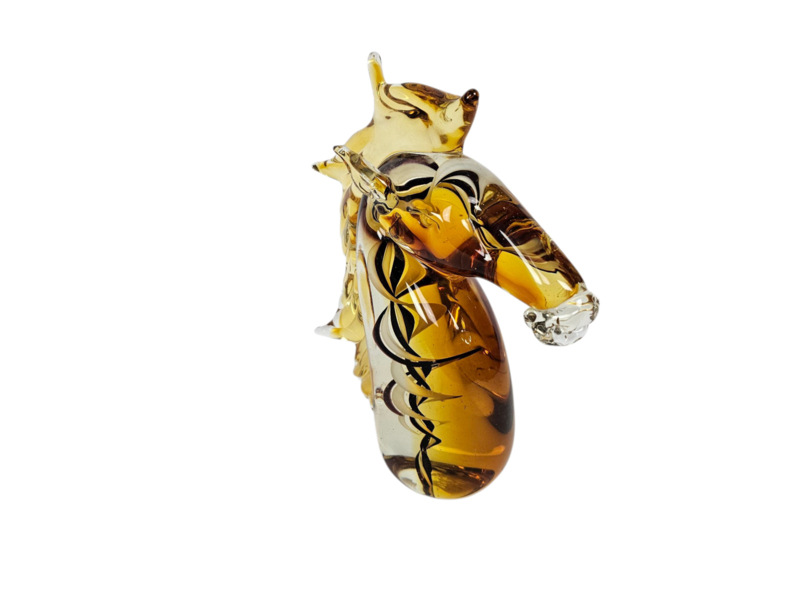 Murano Glas - Sculpture - 'horse Head' - Amber Glas - 3e Kwart 20e Eeuw image 4