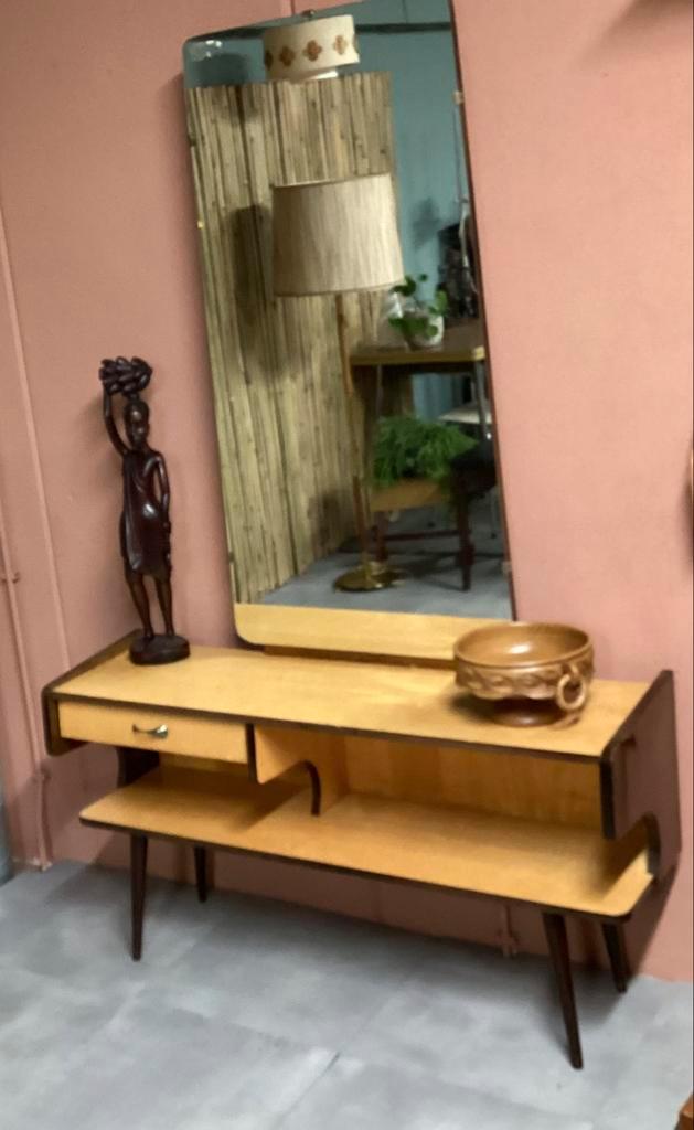 Vintage Kaptafel Met Spiegel image 2