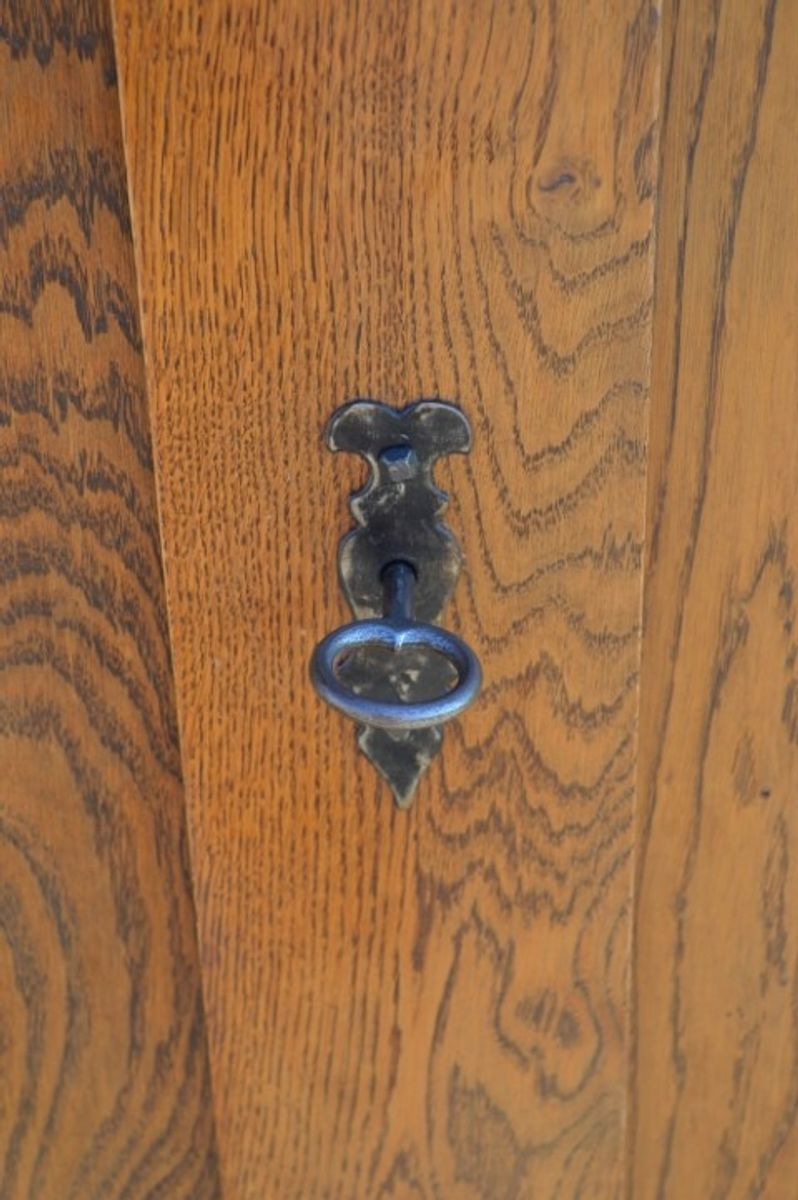 Donker Massief Eiken Kast image 4