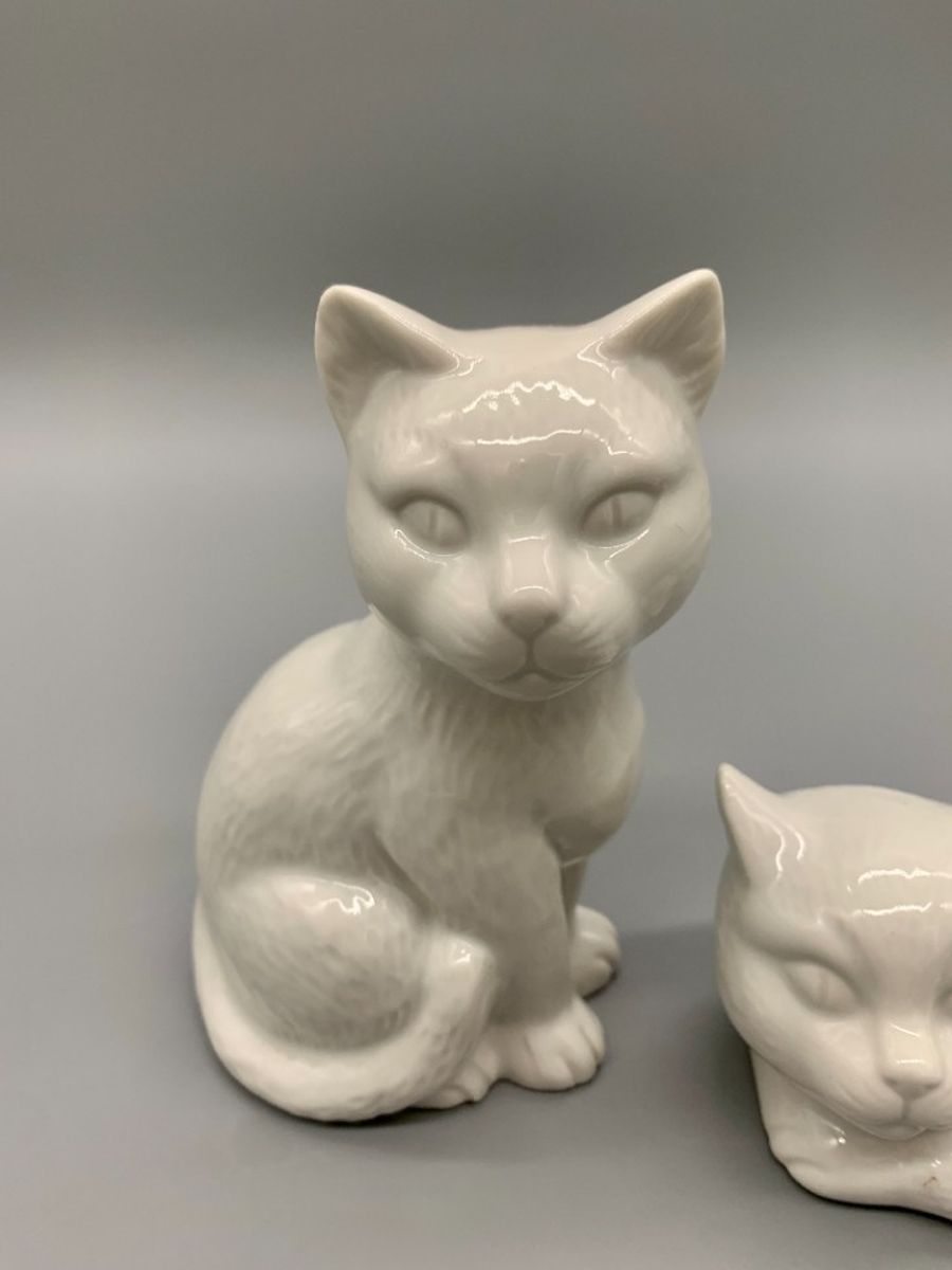 Decoratie Katten Wit Porselein Set image 3