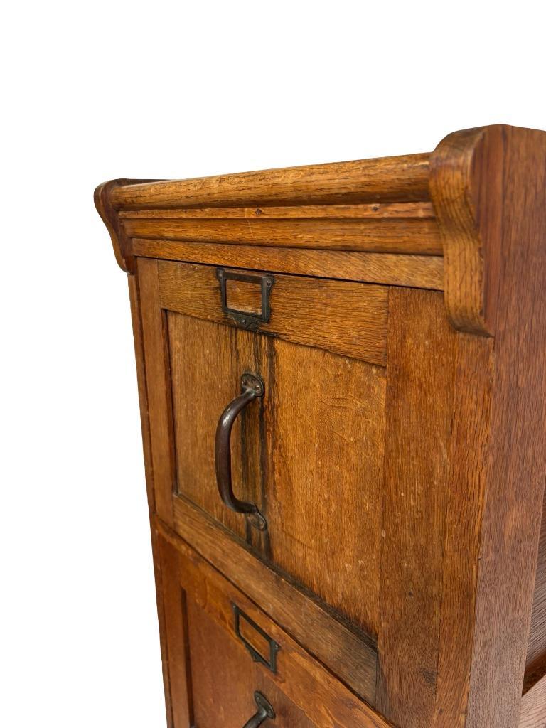 Antieke Oude Eiken Notariskast Eye Catcher Ladekast Jaren 30 image 15