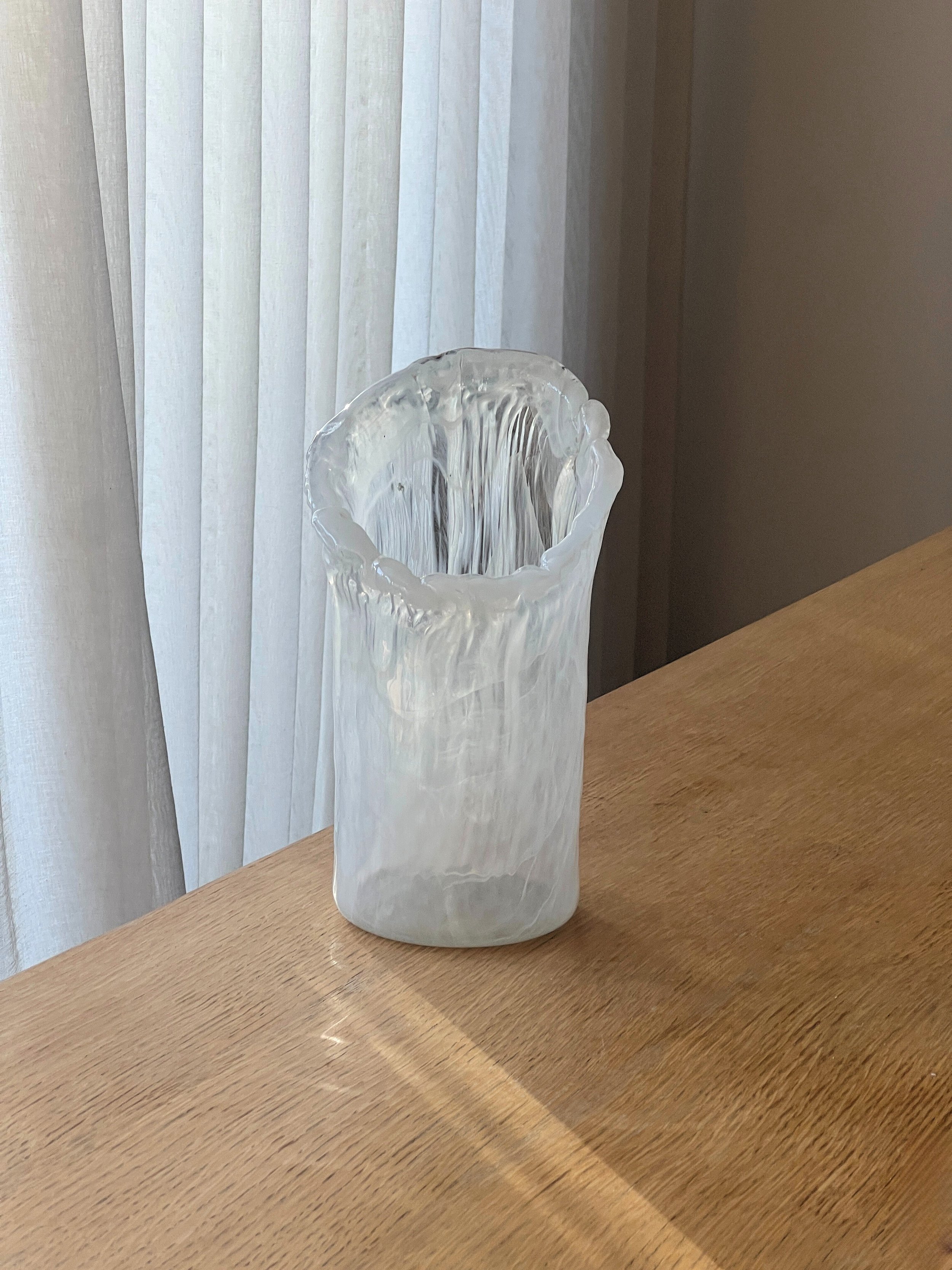 Vintage Handmade Glass Vase image 4
