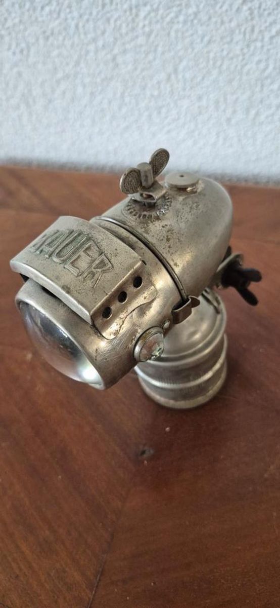 Authentieke Vintage Bauer Carbide Fietslamp image 1
