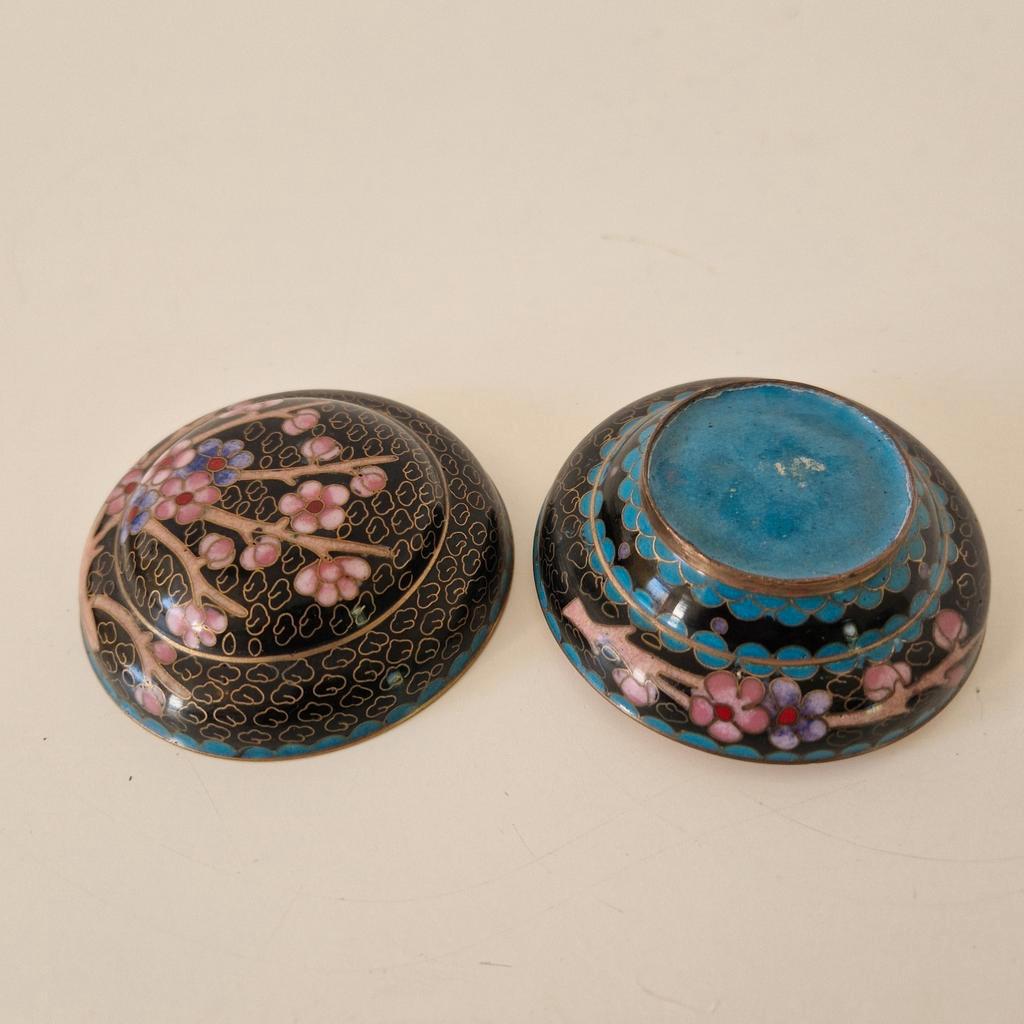 Oud Cloisonné Doosje Dekseldoos Pillendoosje image 7
