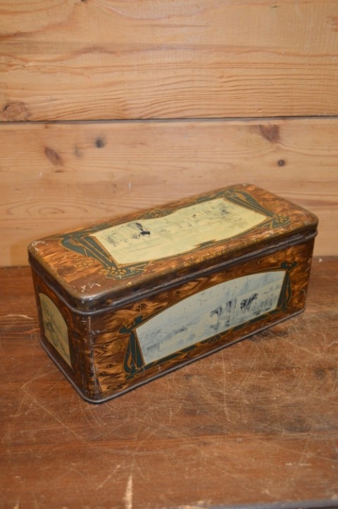 Vintage Blikken Doos Met Illustraties Jaren 1920-1930 image 5