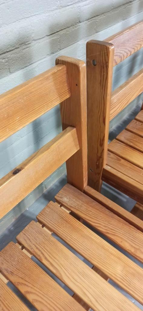 Set Van 4 Vintage Massief Grenen Eetkamerstoelen image 10