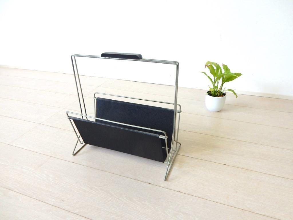 Retro Vintage Lectuurbak Jaren 60 Lp Rek image 3