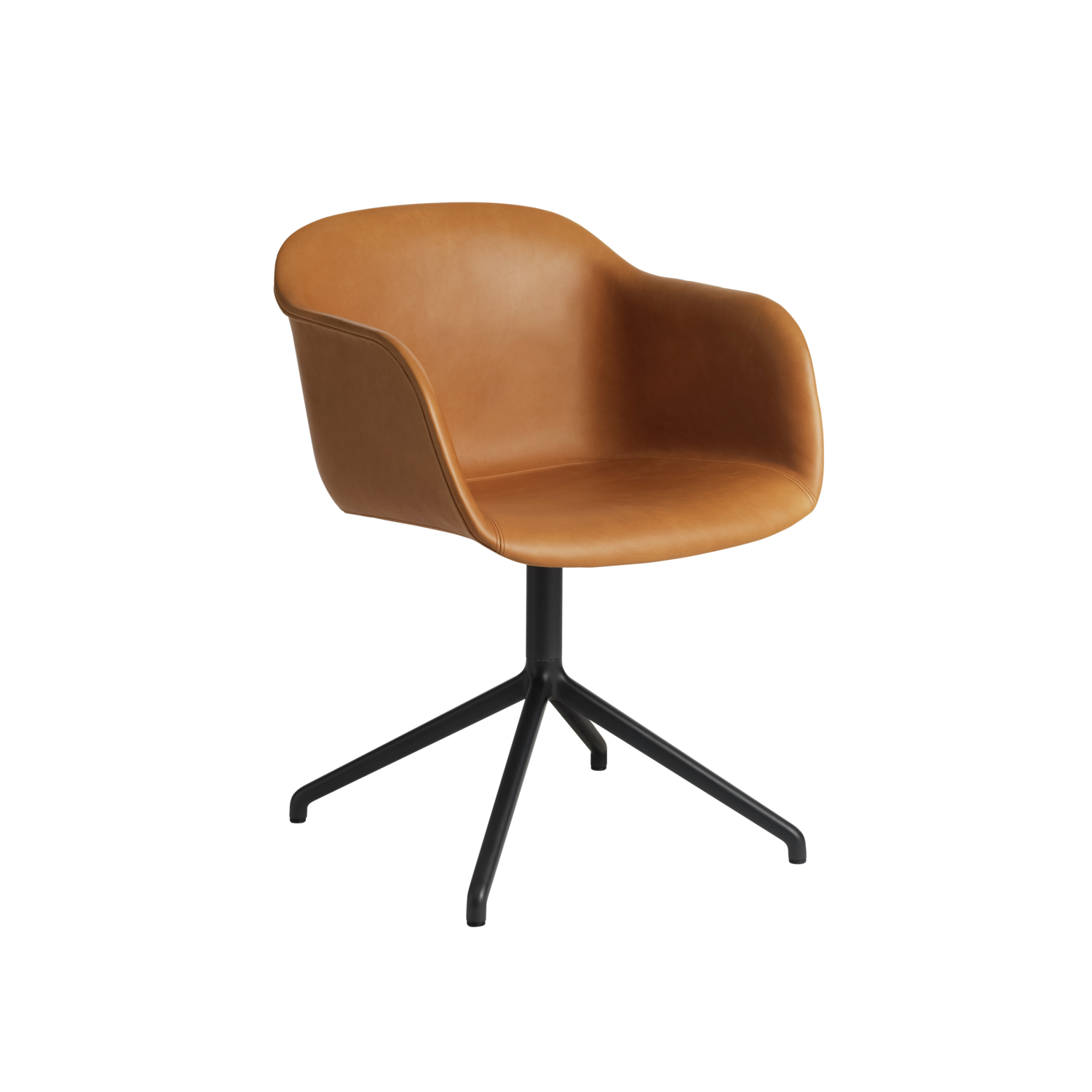 Muuto / Fiber Armchair / Swivel Base / Cognac image 2