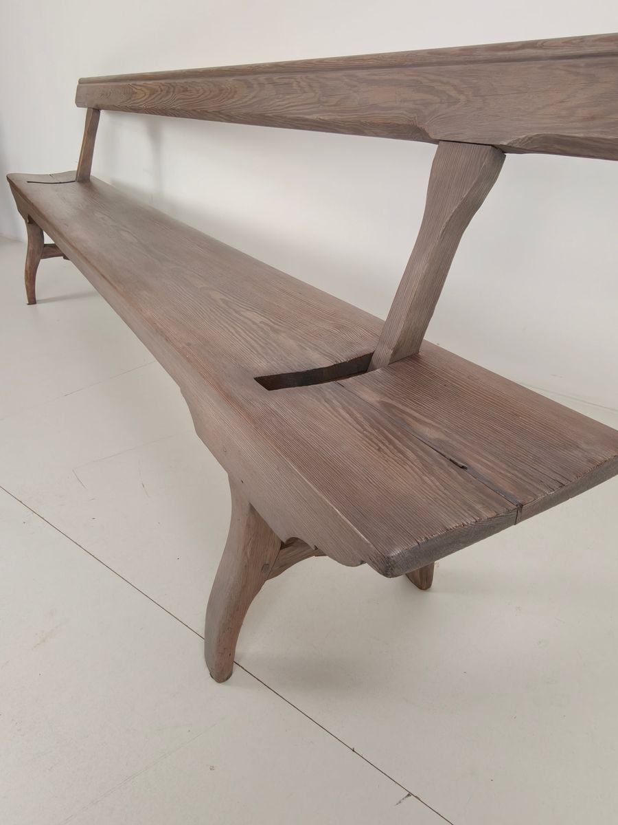 Victoriaanse Spoorwegbank Hout – Zeldzaam Ontwerp Met Omkeerbare Rugleuning image 3