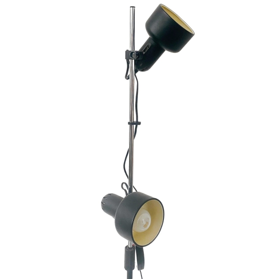 Postmoderne Vintage Vloerlamp Chroom Twee Verstelbare Kappen 1970’s image 5
