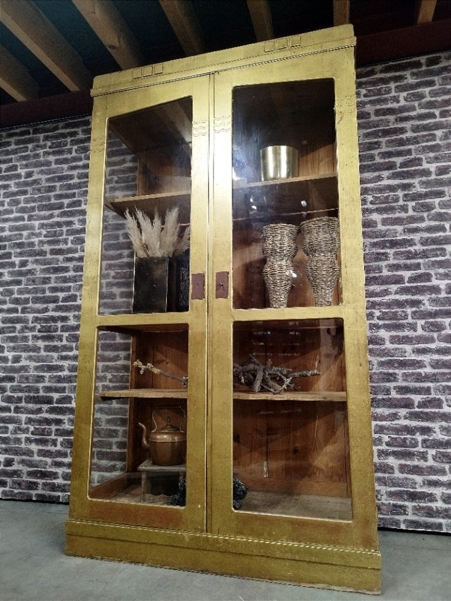 Oude Vitrinekast / Schoolkast / Apothekerskast / Buffetkast image 6