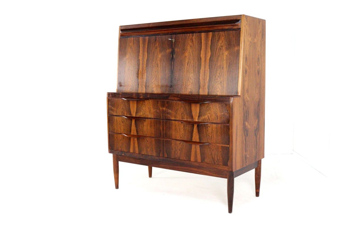 Erling Torvits Voor Klim Møbelfabrik Palissander Secretaire Bureau Kast Vintage Deens image 11
