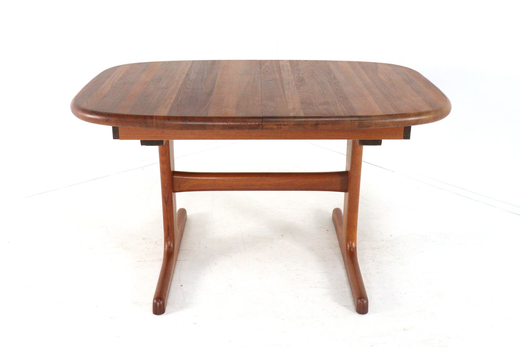dyrlund Ovalen 1x Verlengbare Teak Eettafel Deens Vintage Massief Teak image 14